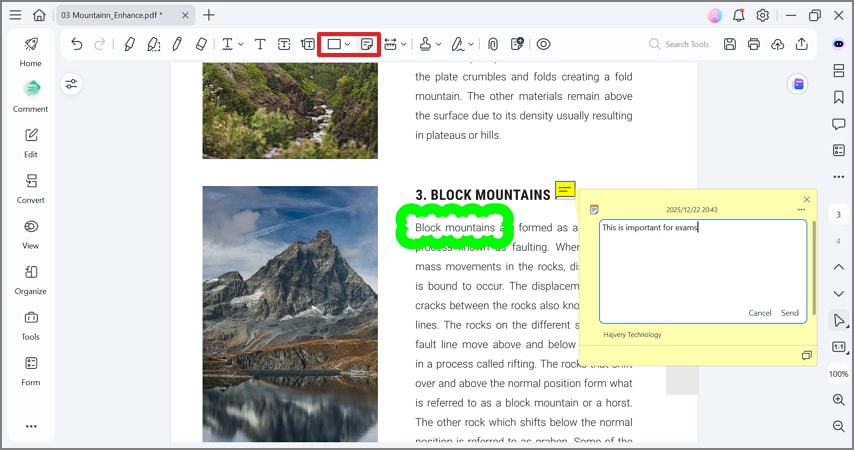 insert shapes and notes