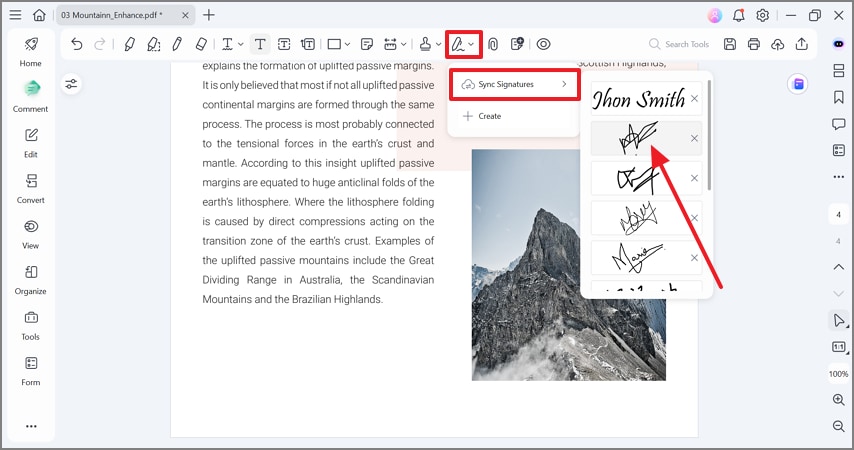 authorize file with signature