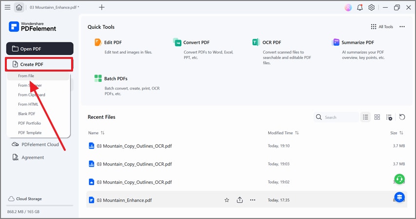 create pdf from file