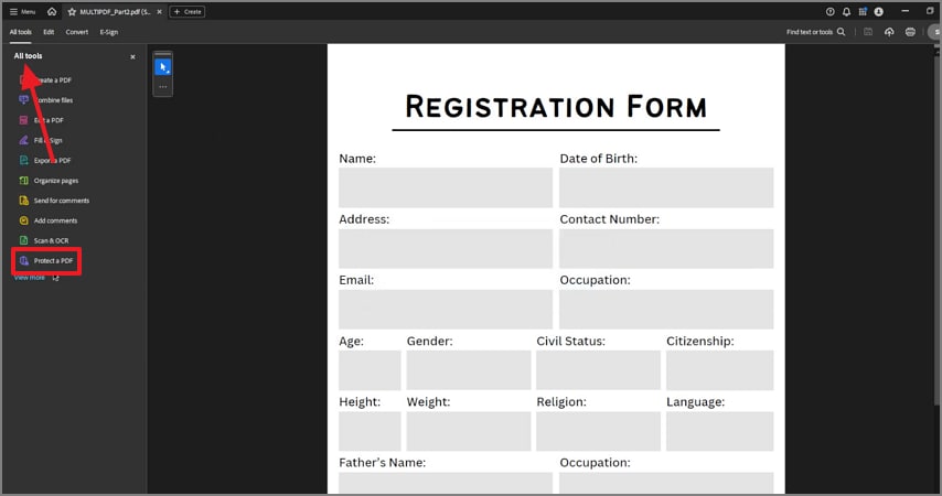 select protect pdf adobe acrobat pro