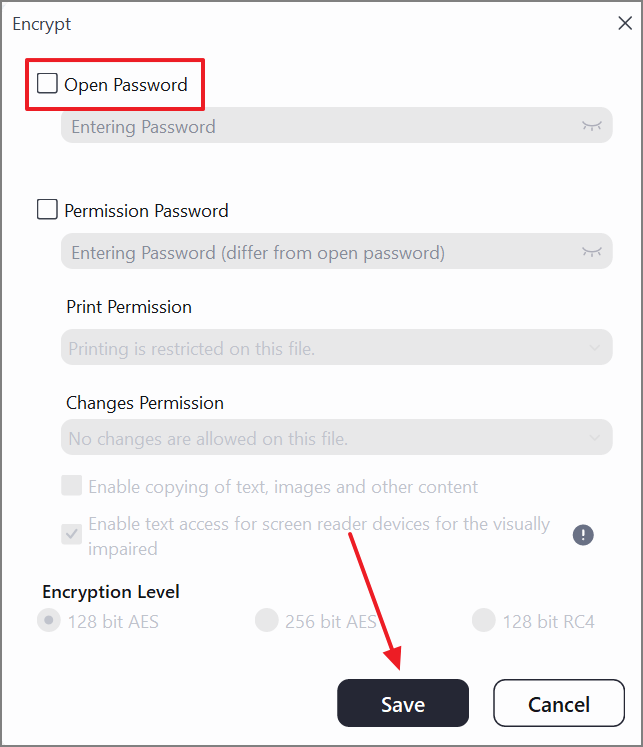 remove password pdfelement