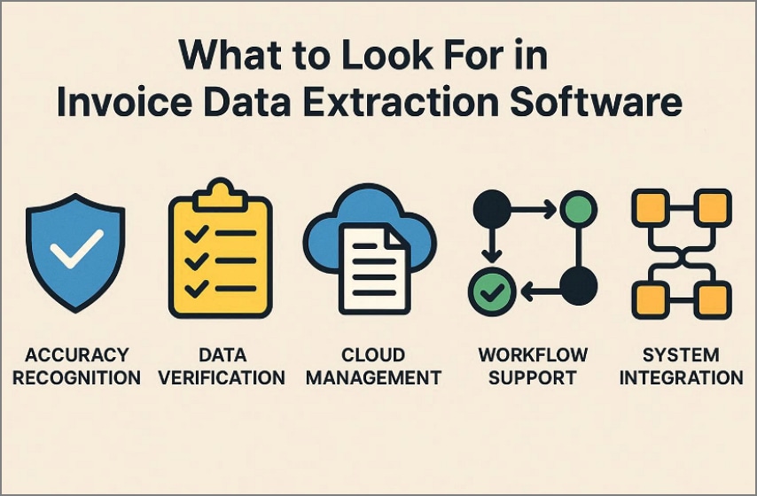 invoice data extractions software feature