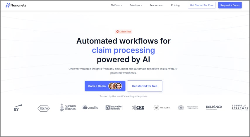 nanonets invoice ocr software