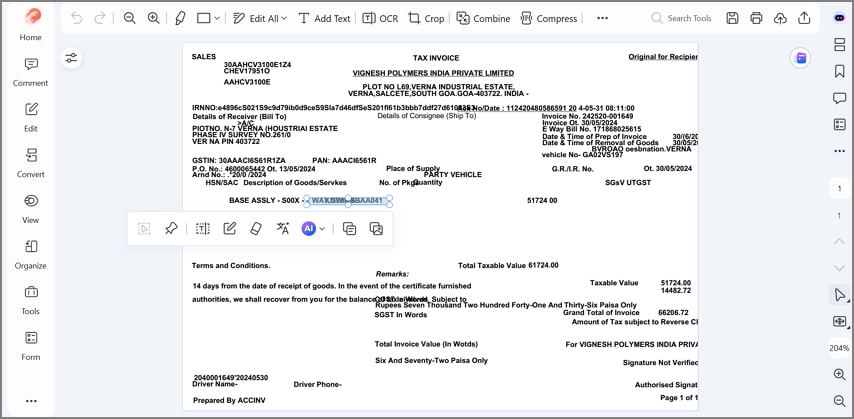 manual editing before exporting