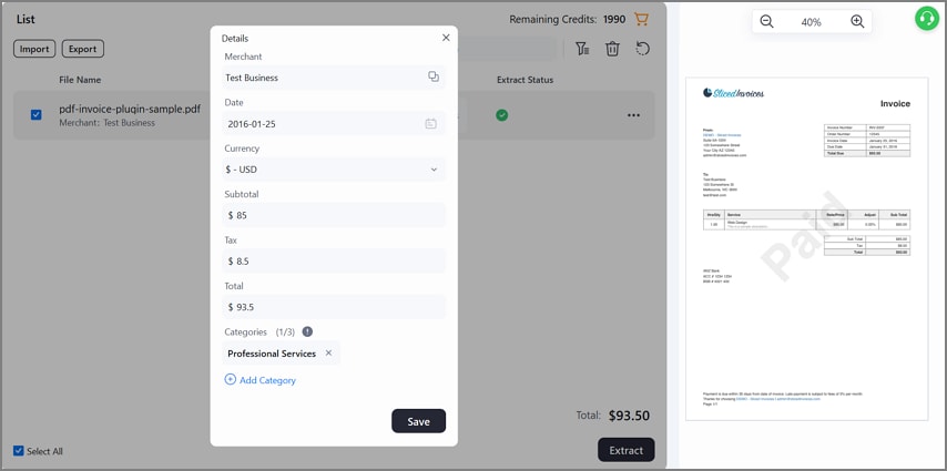 extract data from pdf with pdfelement