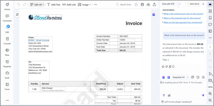 chat with pdf in pdfelement