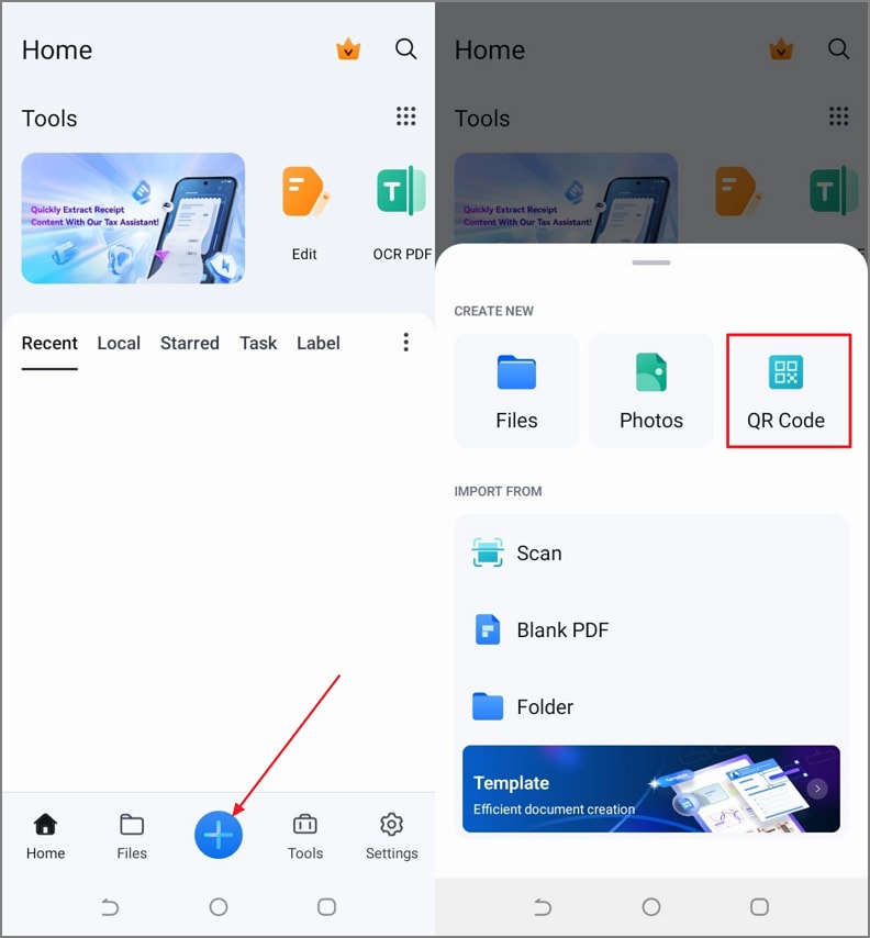 pdfelement mobile qr code scanner