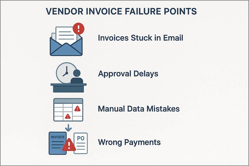 vendor invoice handling problems
