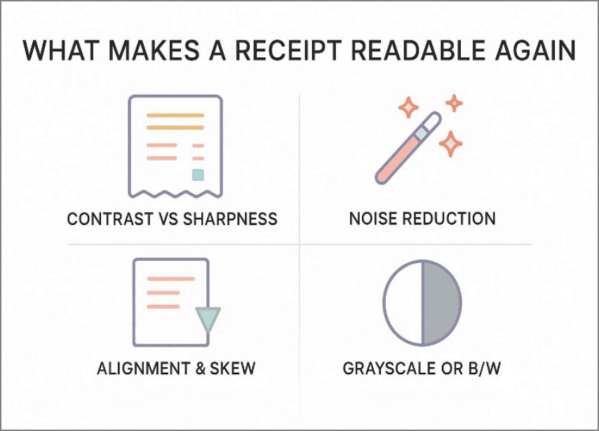 o que torna um recibo legível novamente