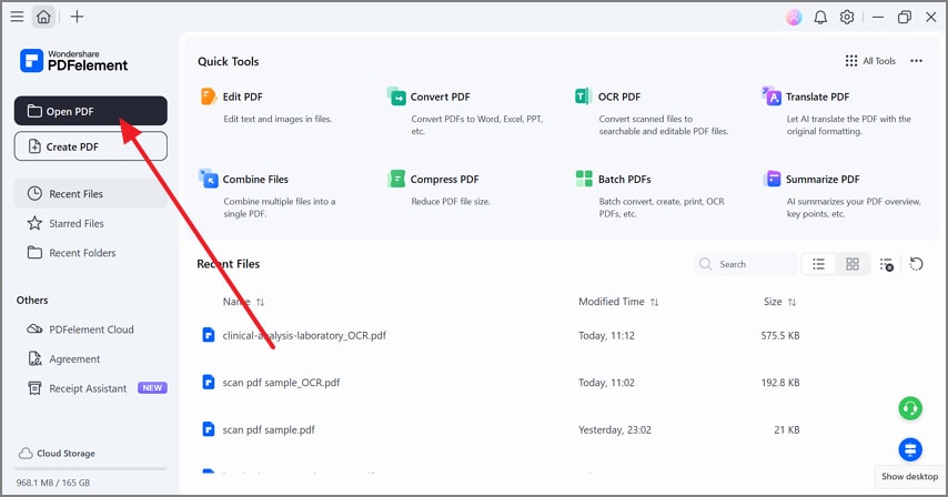 import receipt file to proceed