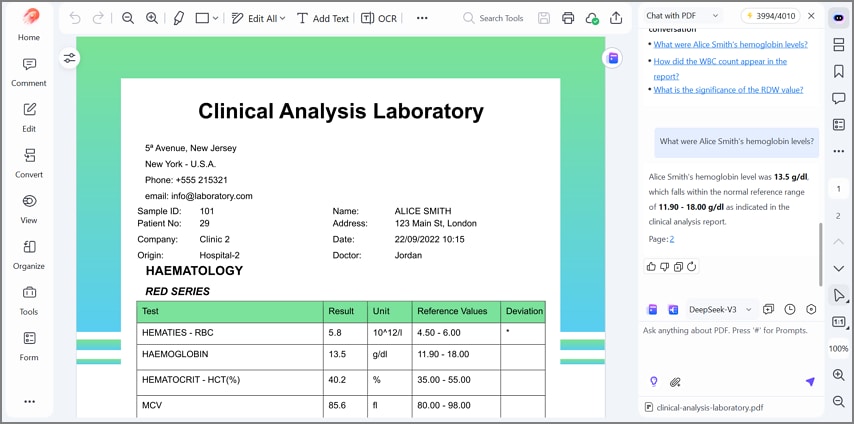 chat with pdf in pdfelement