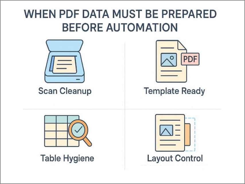 when pdf data prepared before automation