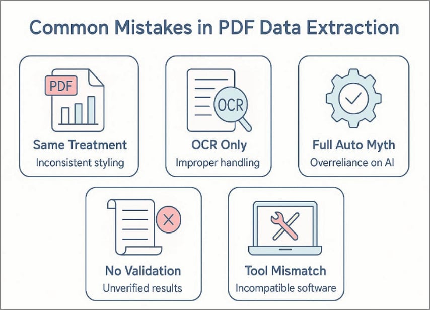 common mistakes in pdf data extraction