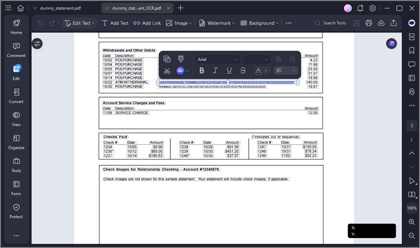 preview and edit errors