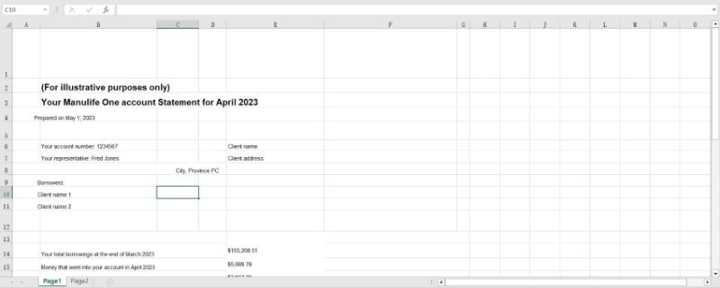 bank statement pdf converted to excel