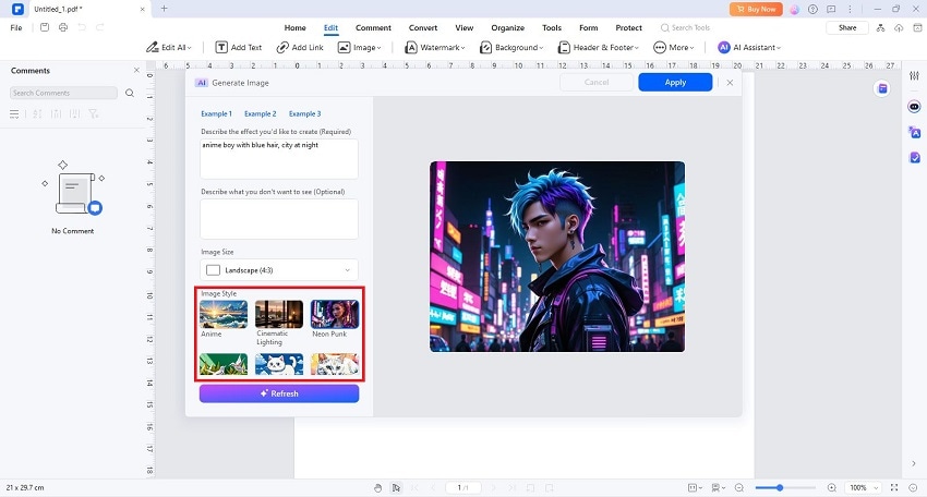 access intelligent image editing pdfelement