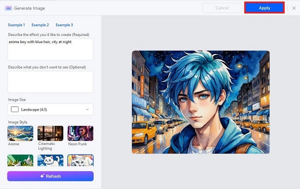 apply ai anime image to pdf
