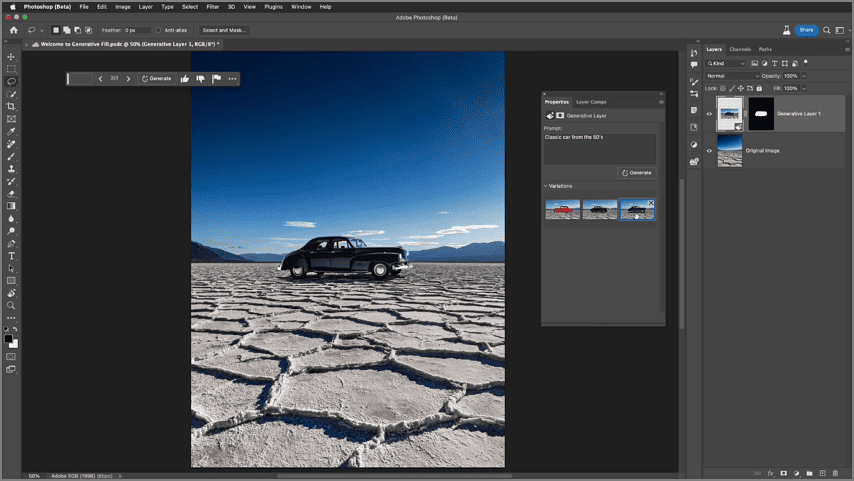 adobe photoshop edits with prompts