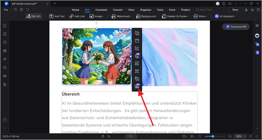 open ai image editing panel