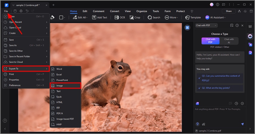 export results as image