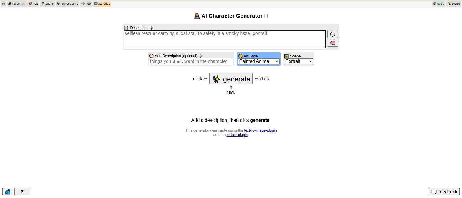perchance ai text to image tool