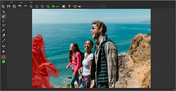 Removing people using inpaint