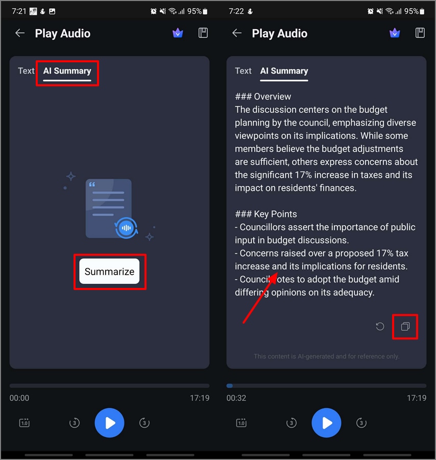 summarize recorded lecture