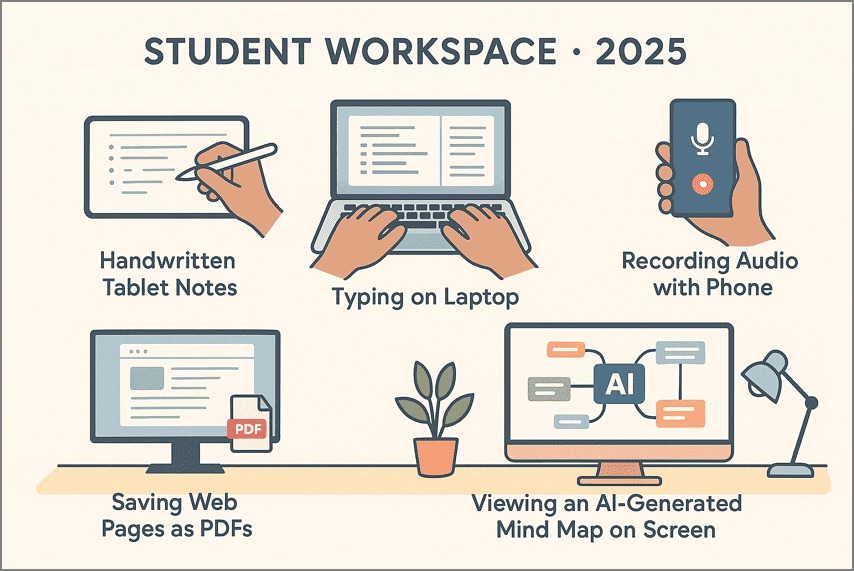 note taker student workspace