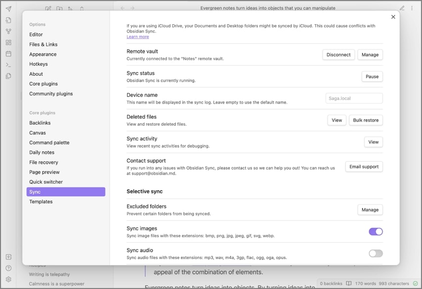 ai notes taking obsidian tool