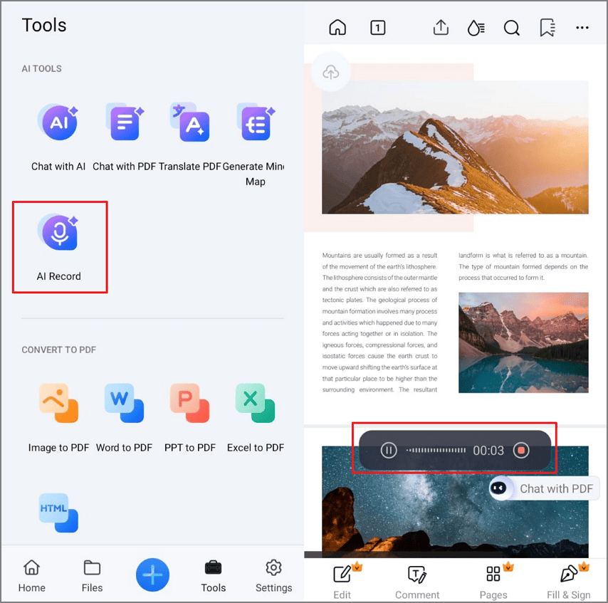 record lecture pdfelement