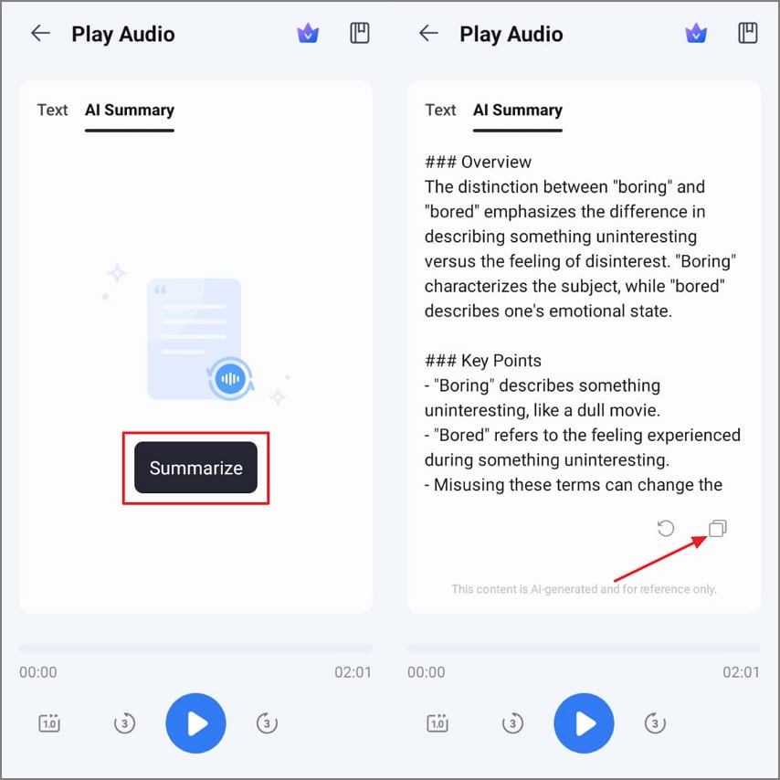 understand content ai summarization