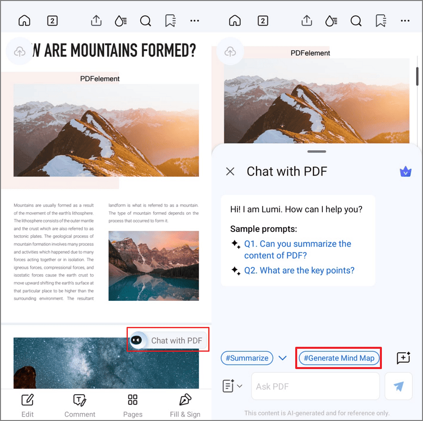 generate mind map pdf