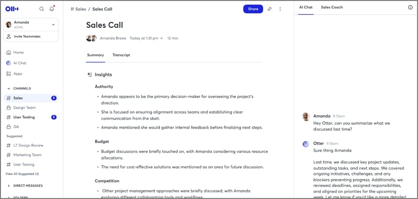 try otter ai note taker