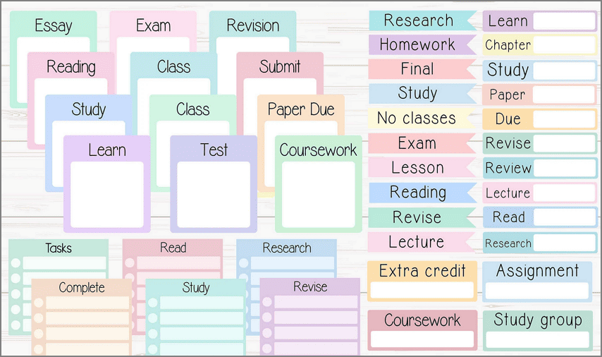 revision sprint stickers