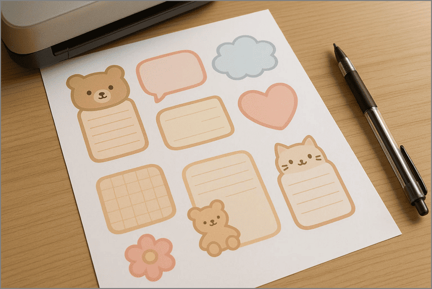 create printable cute stickers