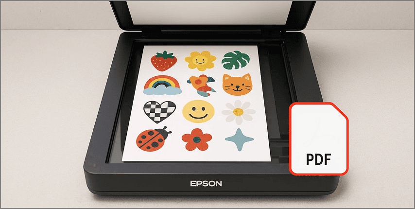 scan stickers save as pdf