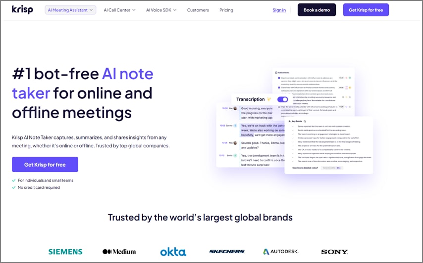 krisp otter competidores ia