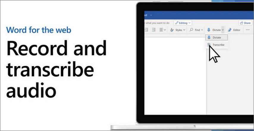 microsoft word dictate tool
