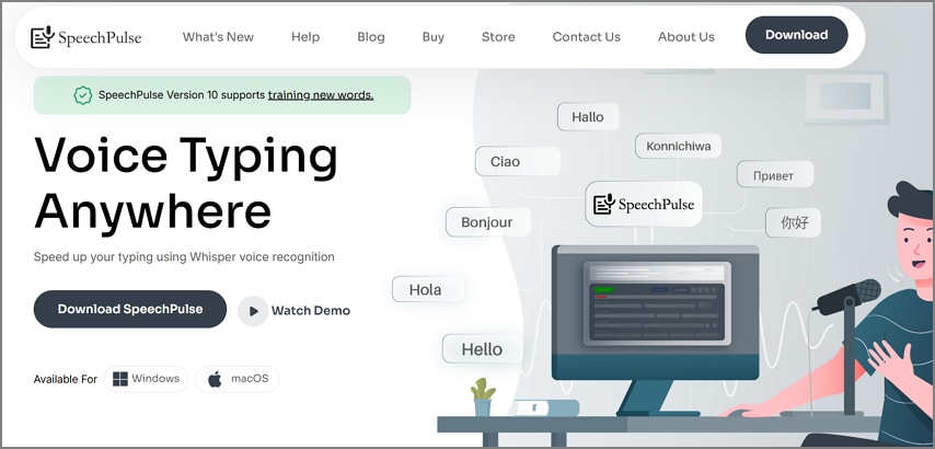 speechpulse transcribe wav file text