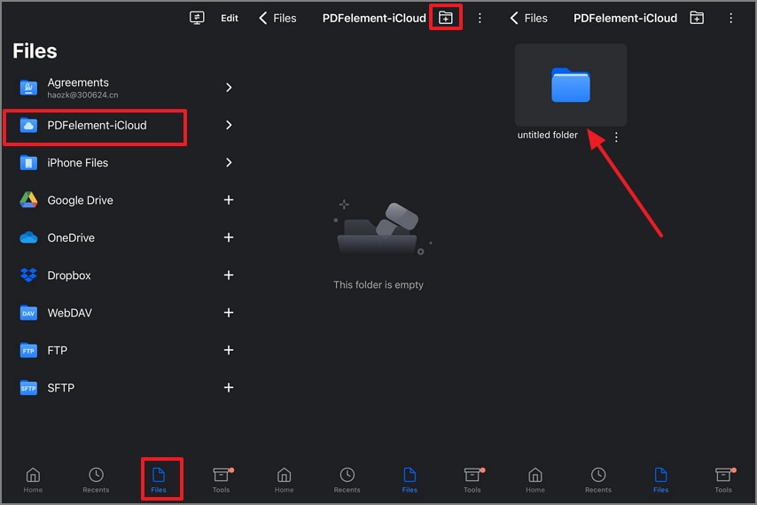 choose files tab upload desired file