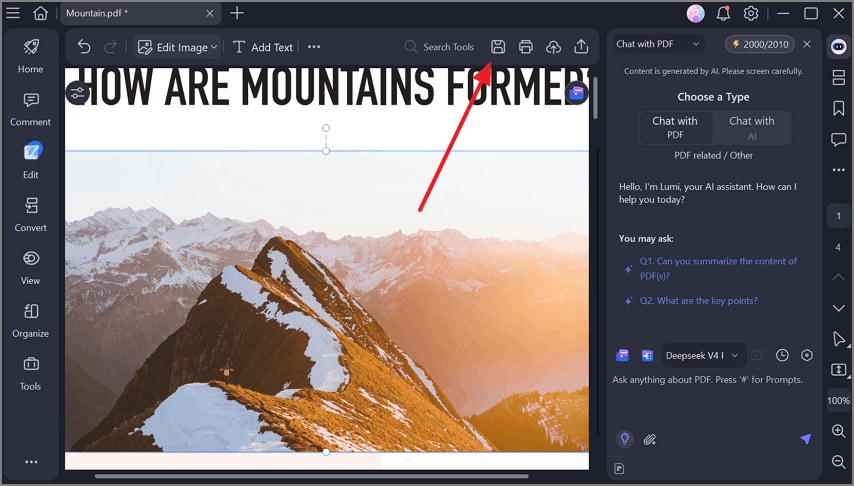save edited pdf