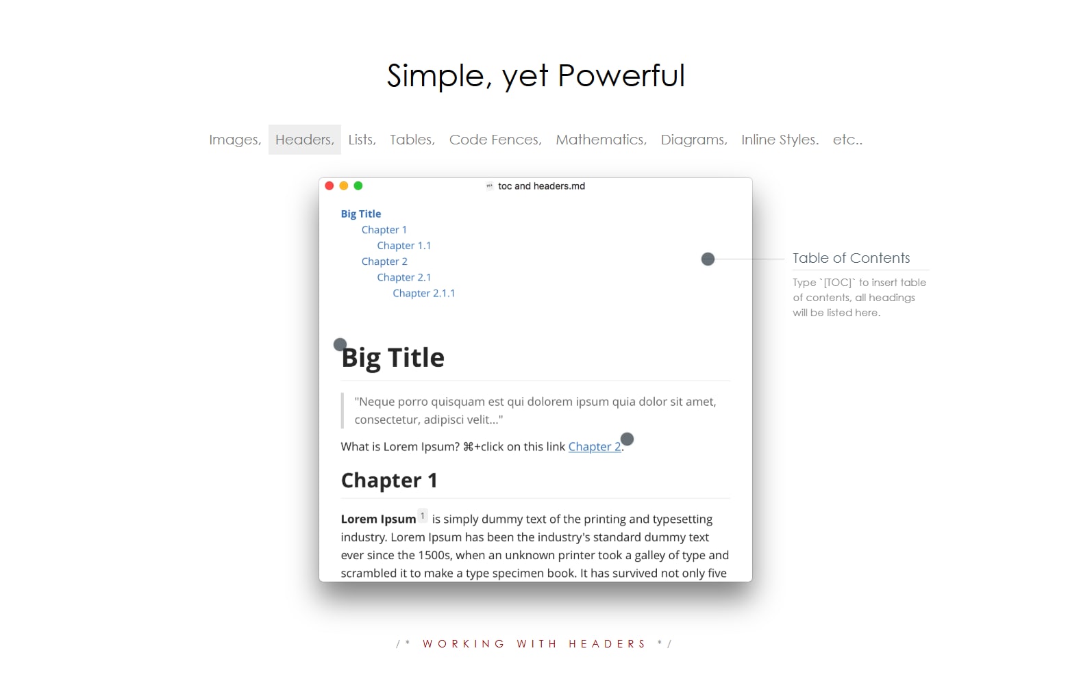 user interface of typora markdown editor