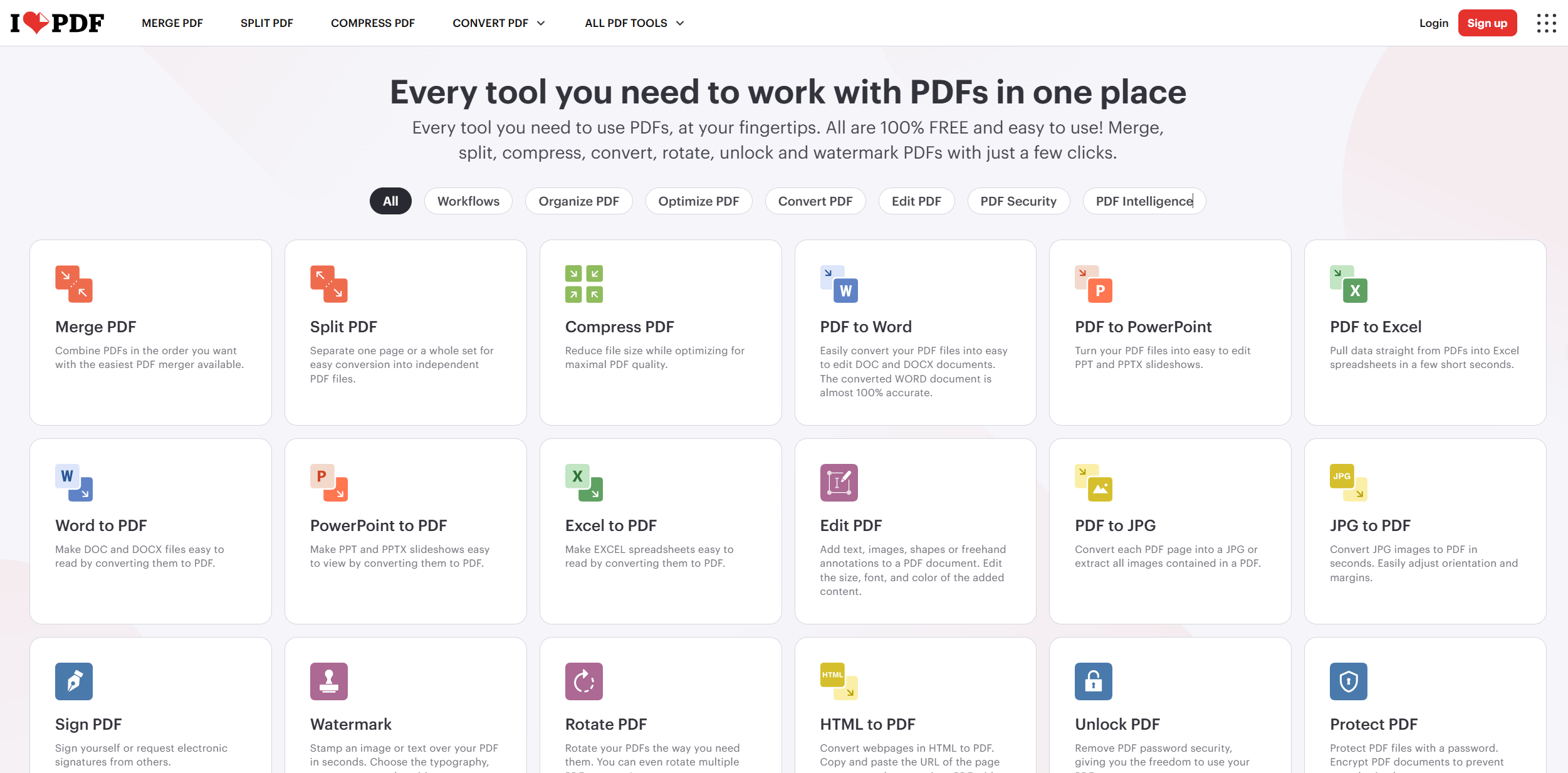 iLovePDF OCR functionality