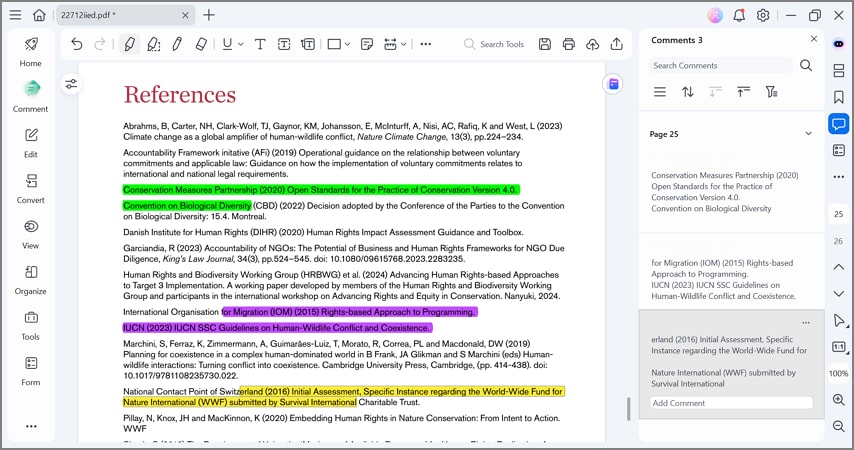 pdfelement for organizing citations