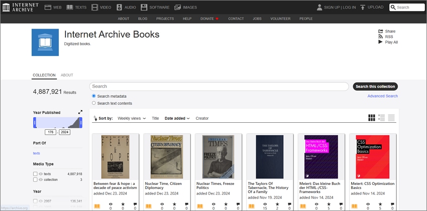 internet archive free online textbook