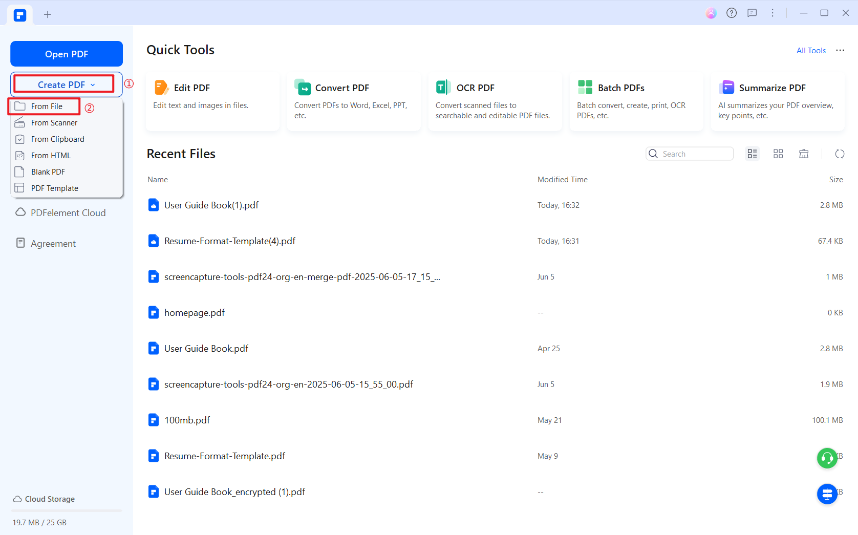 pdfelement create pdf