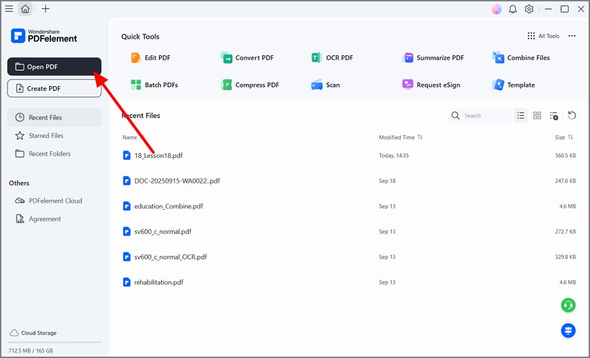 launch pdfelement import pdf