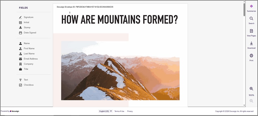 open shared pdf docusign