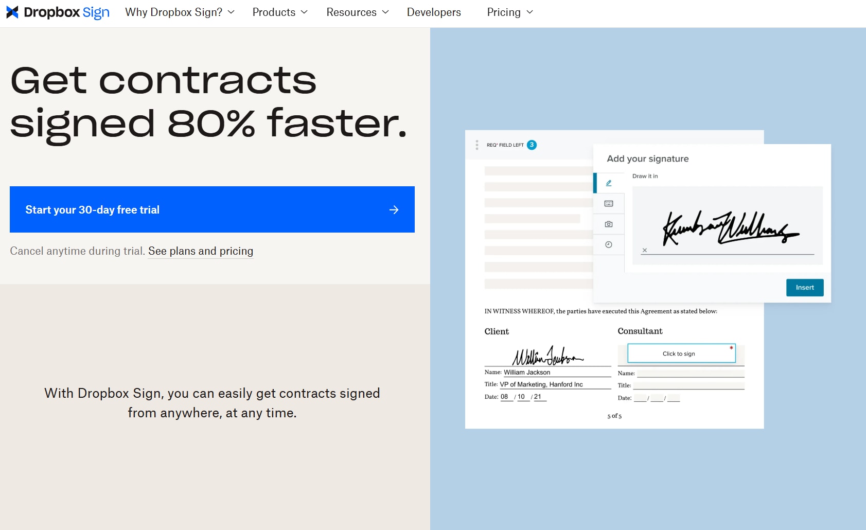 dropbox sign website