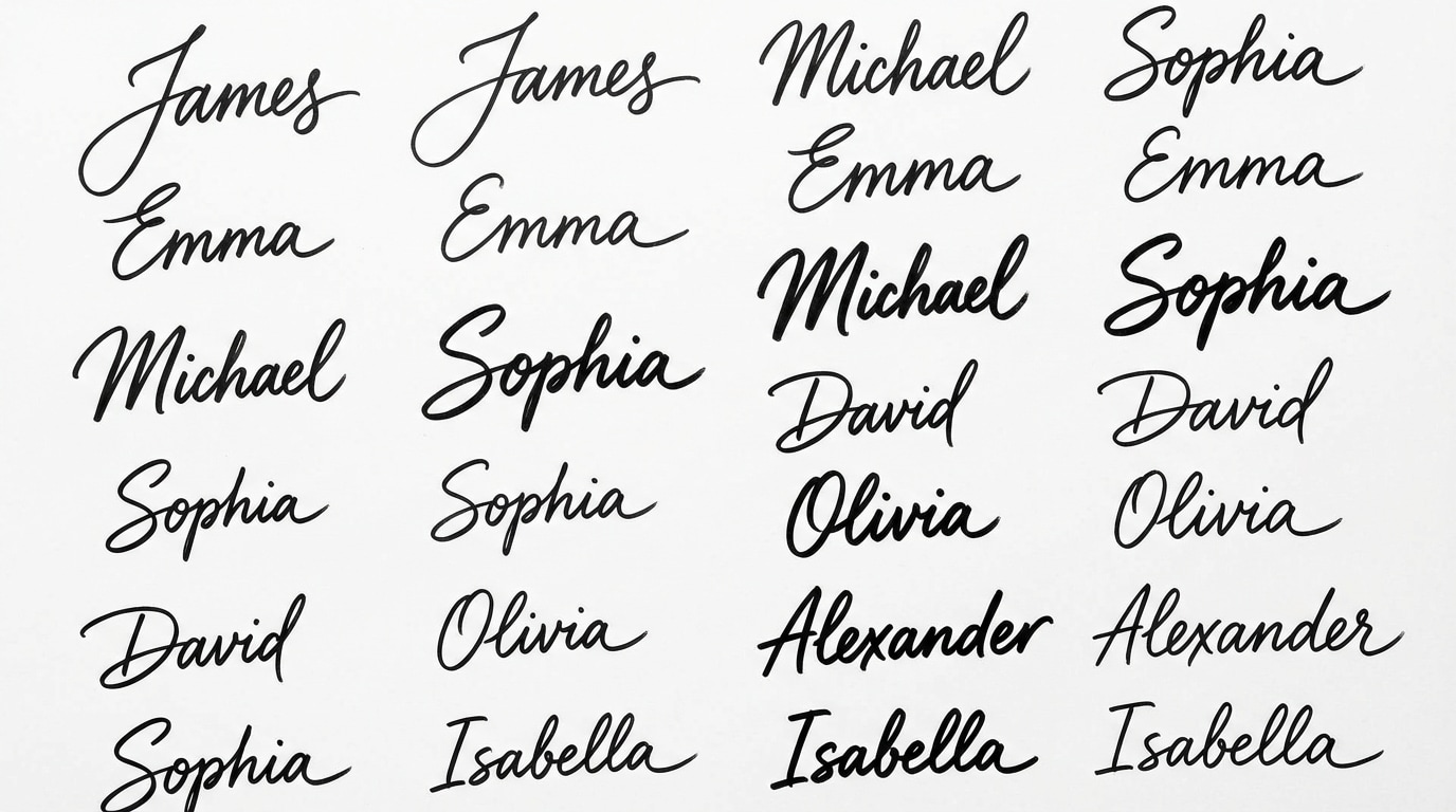 First-name short signature examples